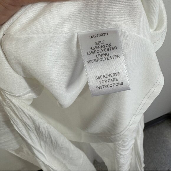 Aakaa White Boho Deep V-Neck Tassel Waist Beach Cover-Up Maxi Dress Size S - Picture 13 of 16